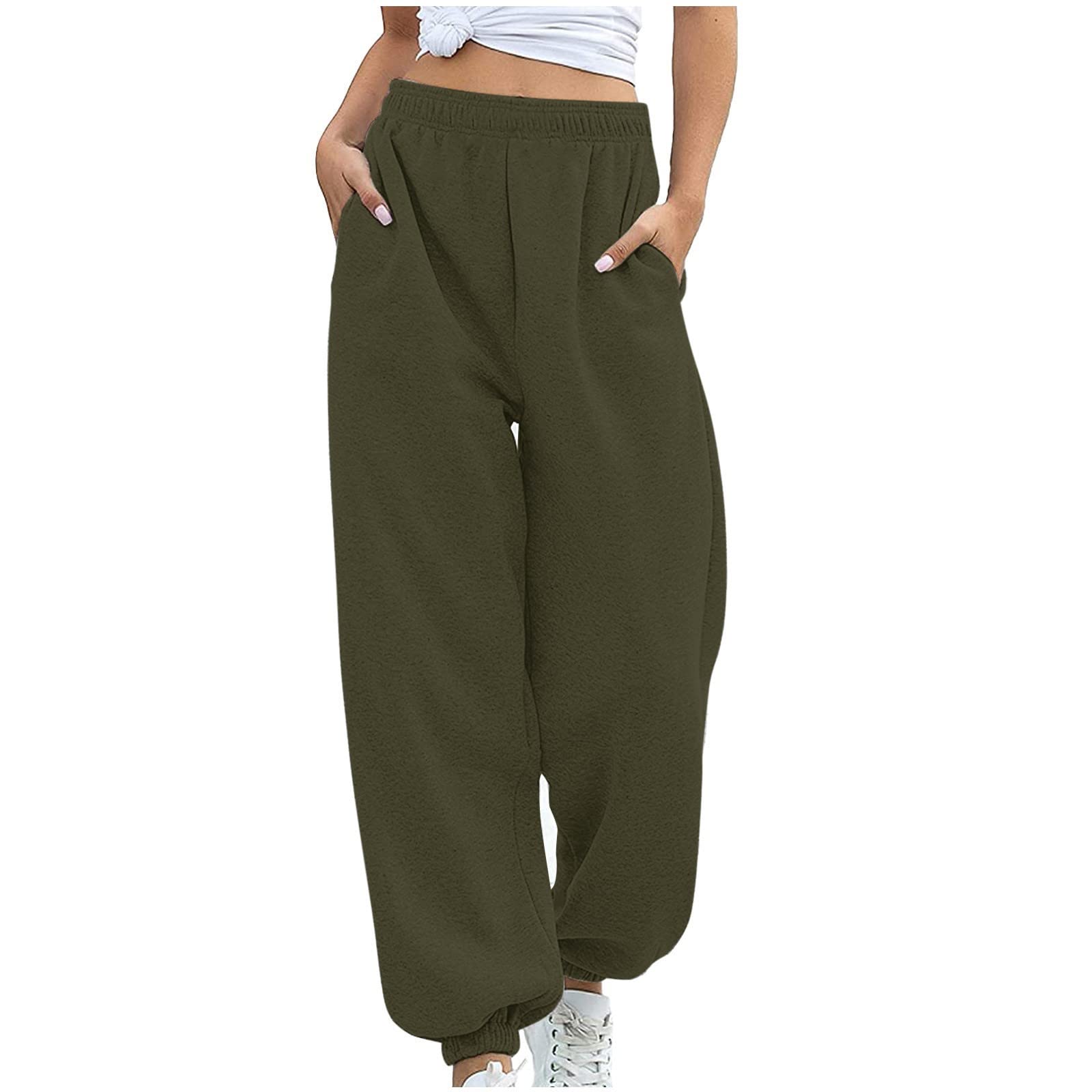 2024 Women's Plus Size Baggy Sweatpants - High Waisted Loose Joggers for Workout & Casual Wear | Comfortable Athletic Trousers for Yoga, Running, Lounging