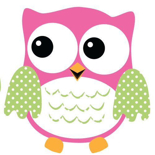 Fat Owl: Pink & Green