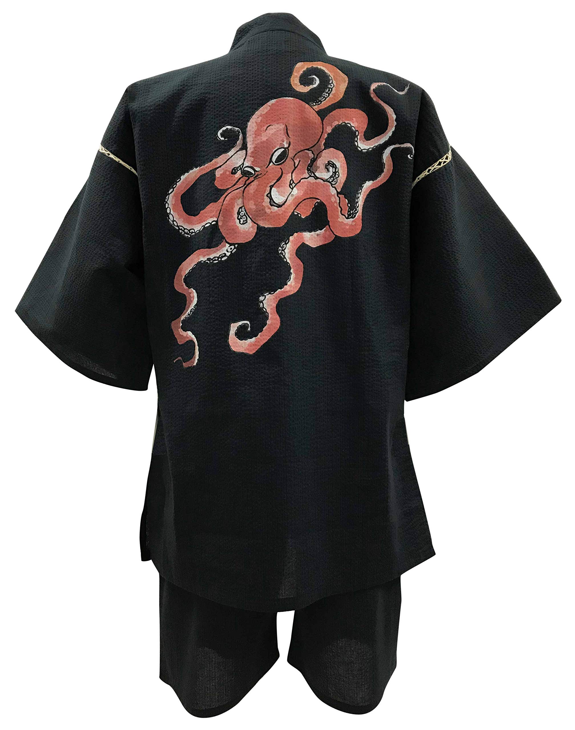 Original Japanese Men's 100% Cotton Jimbei - Traditional Summer Yukata with Unique Printing | Perfect for Festivals, Beach Wear & Loungewear