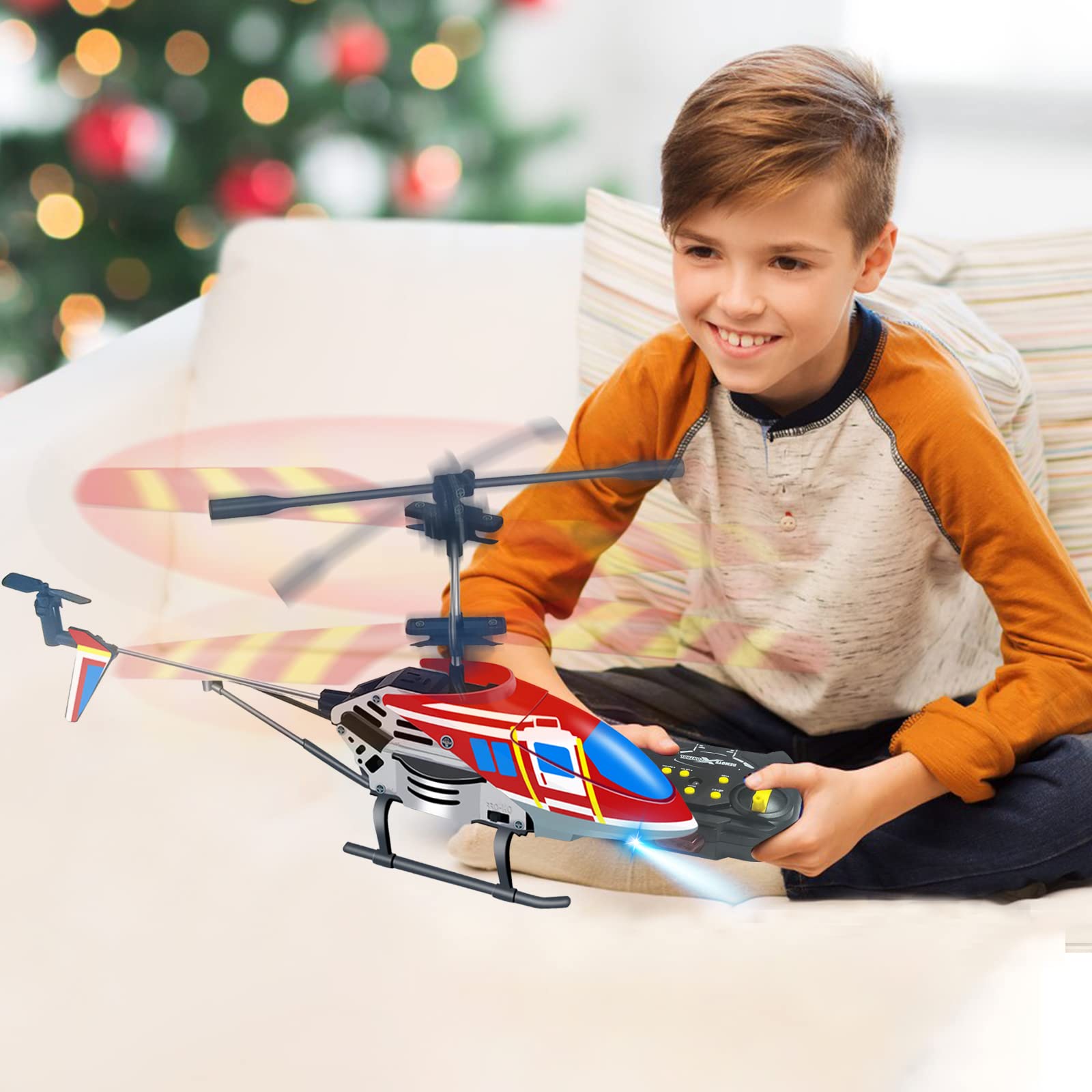 Best Remote Control Helicopter for Kids - 2.4GHz RC Helicopter Toy with LED Lights, 3.5 Channel, Gyro Stabilizer & Altitude Hold | Perfect Indoor Flying Toy for Boys & Girls Ages 5-10 | Birthday Gift Idea for Kids & Beginners | Fun for Playtime, Parties & STEM Learning