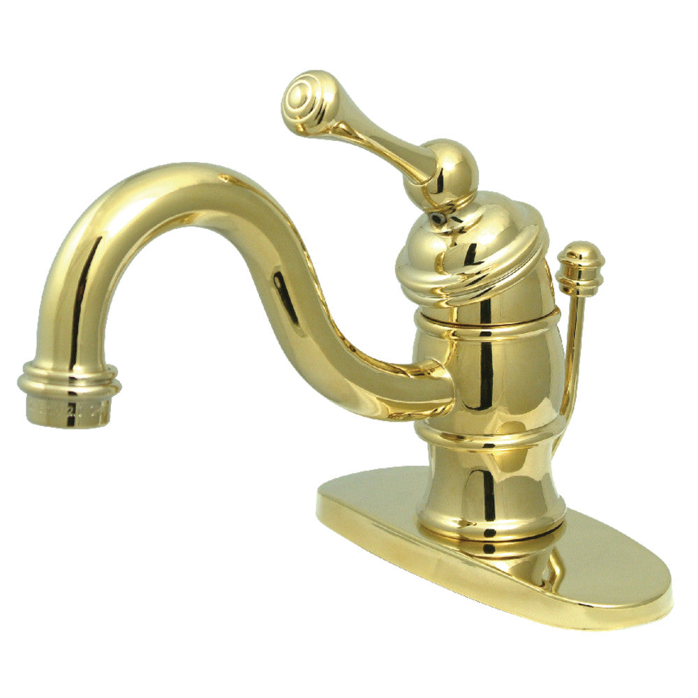 Kingston Brass KB3404BL Victorian 4-Inch Centerset Single Handle Bathroom Faucet - Elegant Vintage Design for Bathroom Sink, Perfect for Traditional and Classic Home Decor