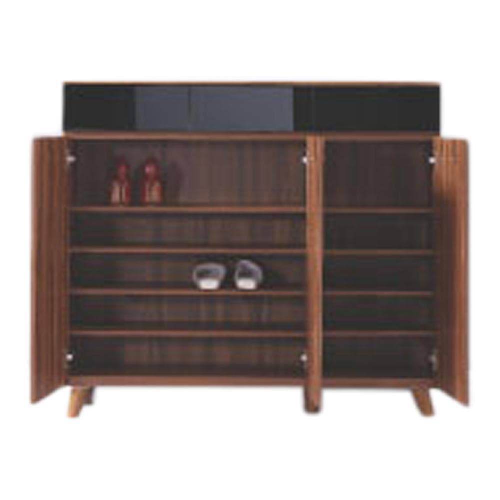 Mira 3-Door Shoe Storage Cabinet Organizer - Space Saving Entryway Shoe Rack for Hallway, Living Room & Bedroom Organization