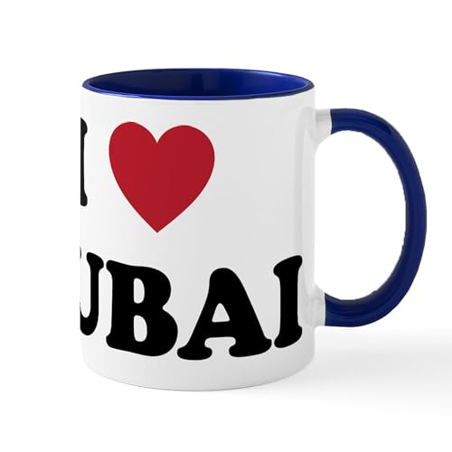 White/Navy Inside - I Love Dubai Mug