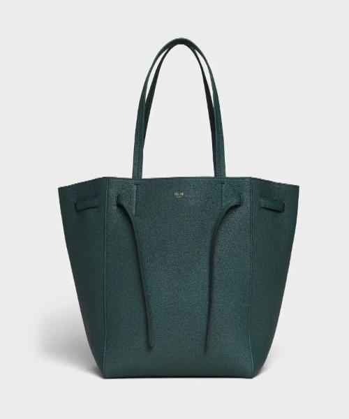 Celine Small Cabas Phantom Tote Bag in Soft Grained Calfskin - Amazon Green | Luxury Handbag for Women, Work & Travel Essentials