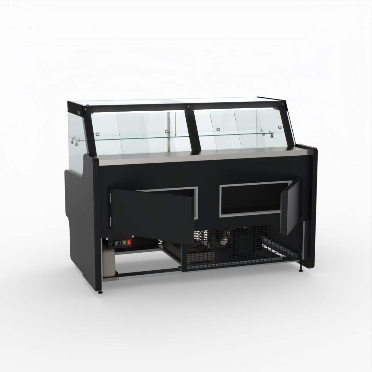 1.5 Meter Deli Showcase Glass Display Case - Commercial Refrigerated Food Display for Bakery, Deli, and Supermarket Use