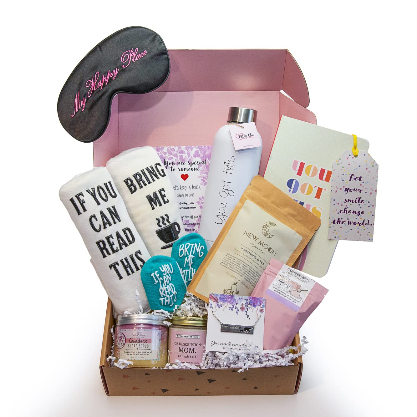 Milky Chic - New Mom Gift Box for First Time Moms | Thoughtful Pregnancy & Motherhood Care Package | Perfect Baby Shower Gift for Expecting Mothers | Ideal for Postpartum Support & Newborn Celebrations
