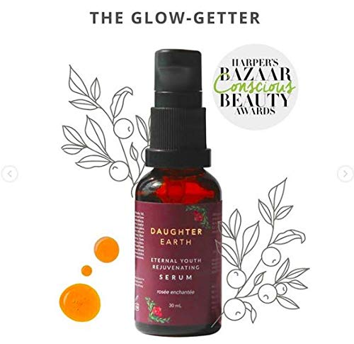 DAUGHTER EARTH Eternal Youth Rejuvenating Face Serum - Vegan Natural & Ayurvedic Brightening Serum for Wrinkles & Fine Lines | Rich in Skin-Loving Lipids | Softens & Hydrates All Skin Types | 15ml | Perfect for Daily Anti-Aging Routine & Night Skincare Regimen