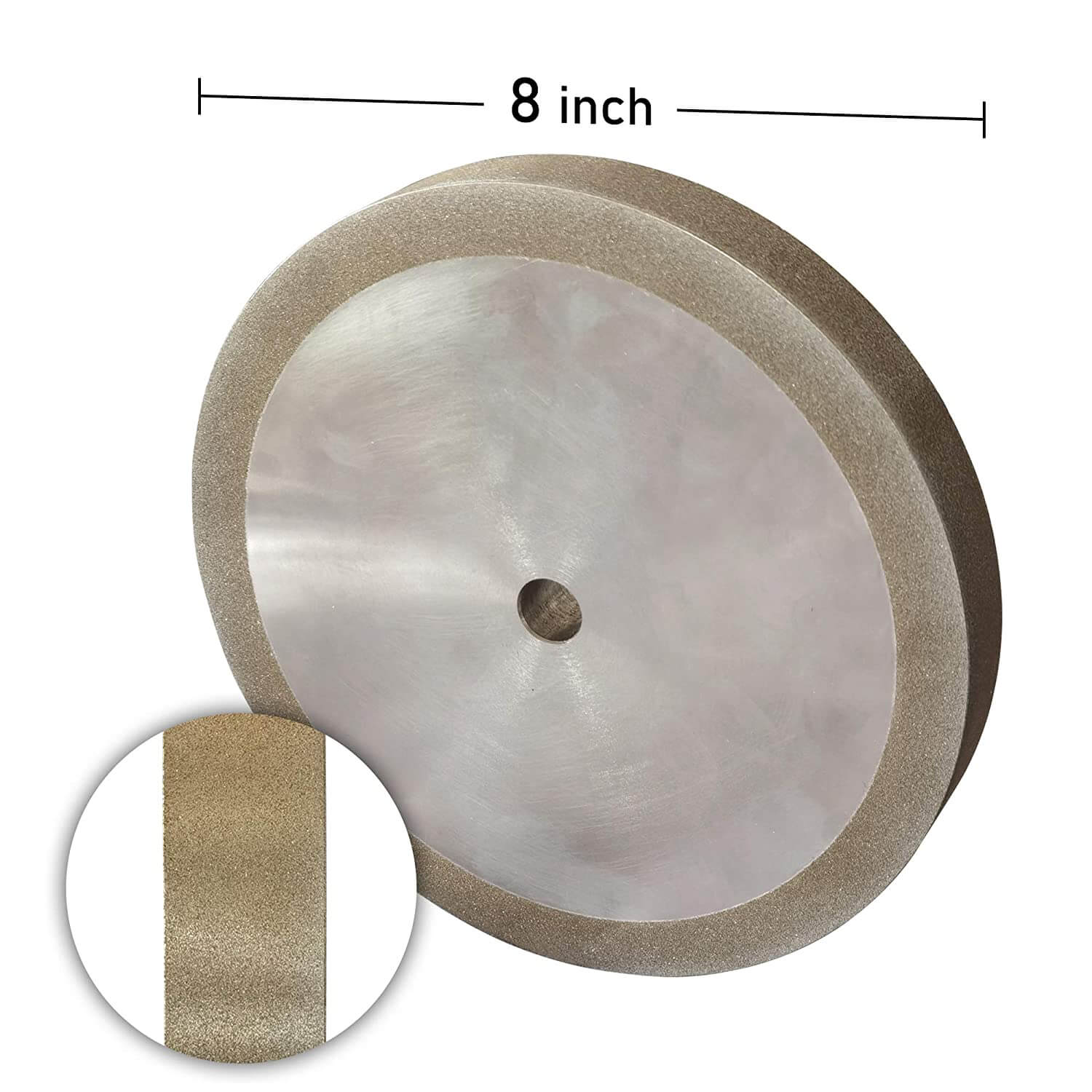 BUCKTOOL 8-Inch CBN Grinding Wheel - 180 Grit Sharpening Wheel for High Speed Steel Tools, 1-Inch Wide with 5/8 Arbor - Perfect for Knife Sharpening, Woodworking & Metalworking Tools