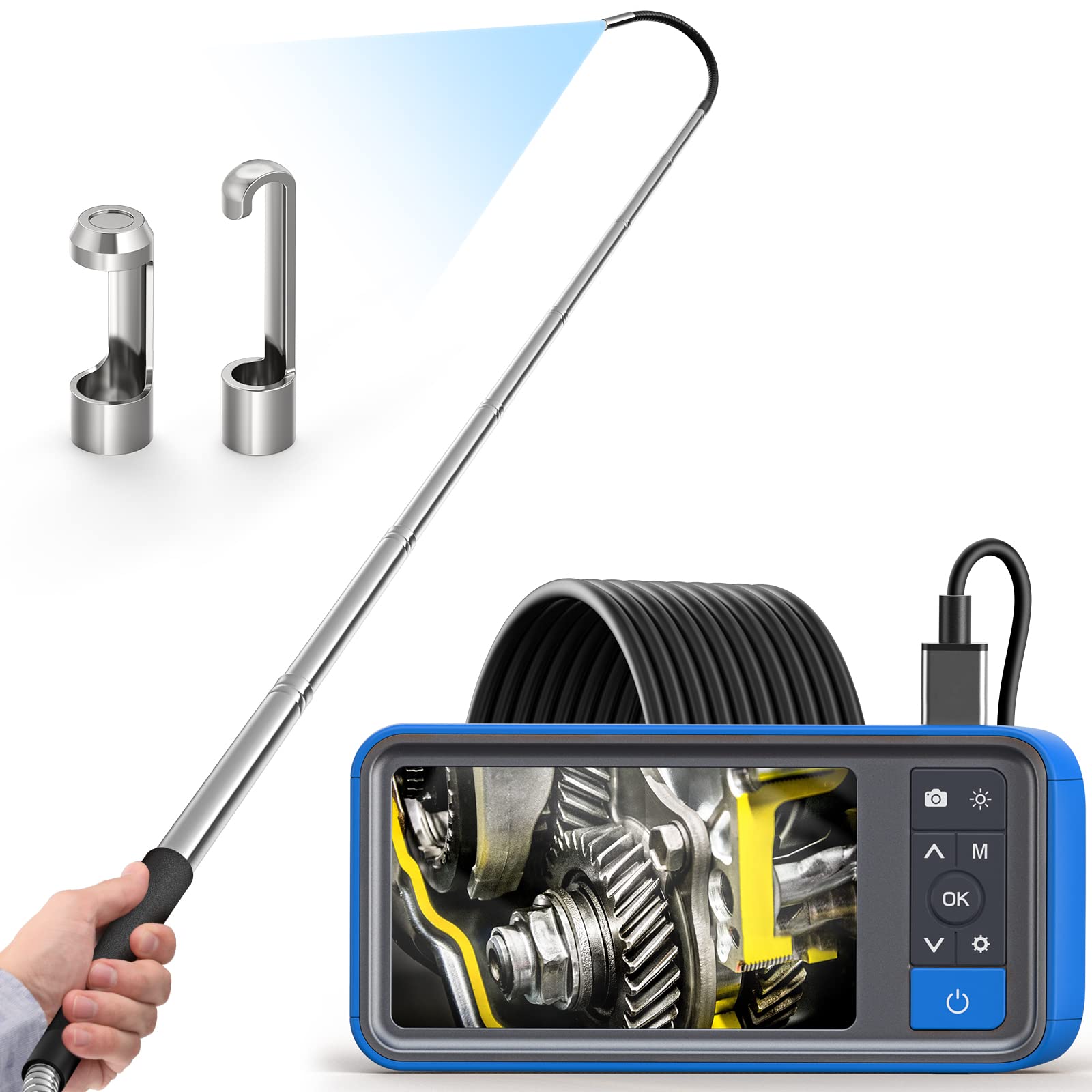 Teslong 5ft Telescopic Endoscope Camera with Light - 4.5