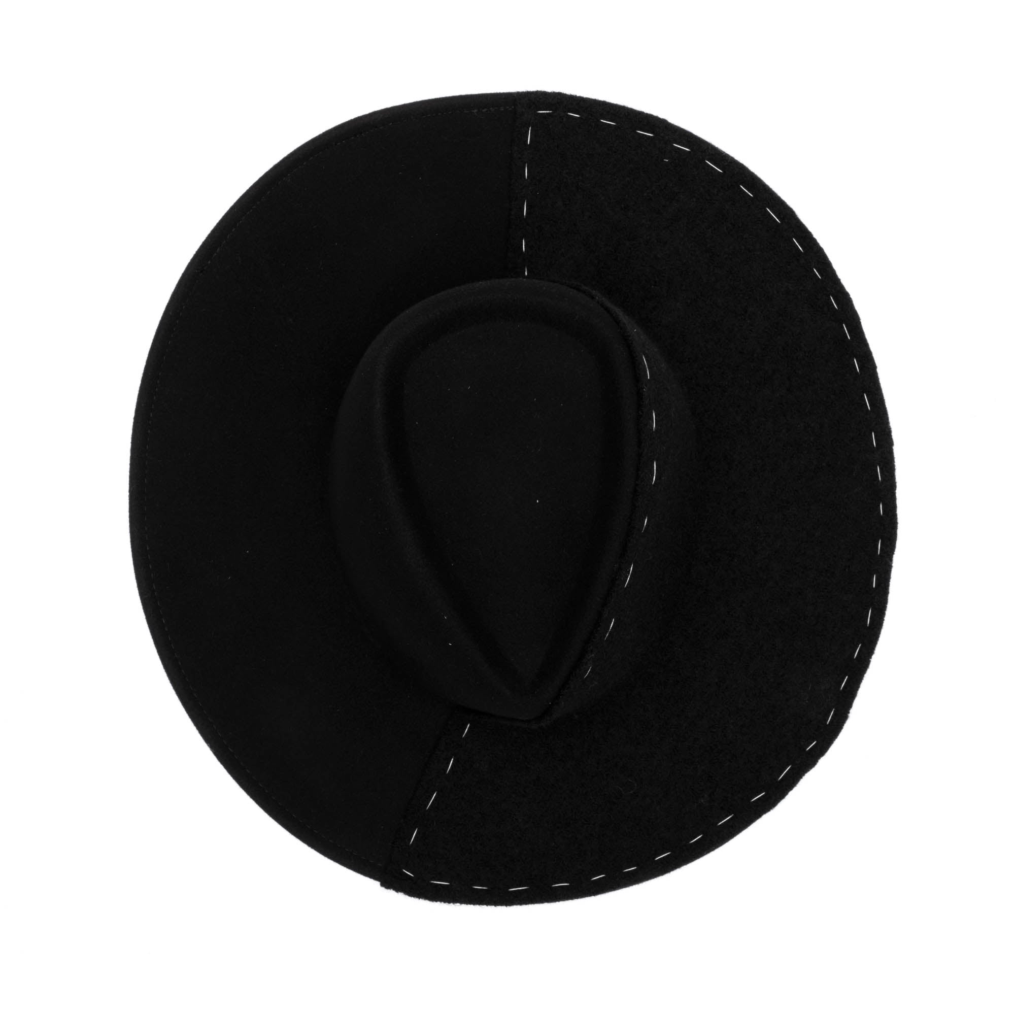 Harlowe Wool Felt Fedora Hat for Men & Women - Classic Wide Brim Dress Hat for Outdoor, Wedding, and Fashion Occasions