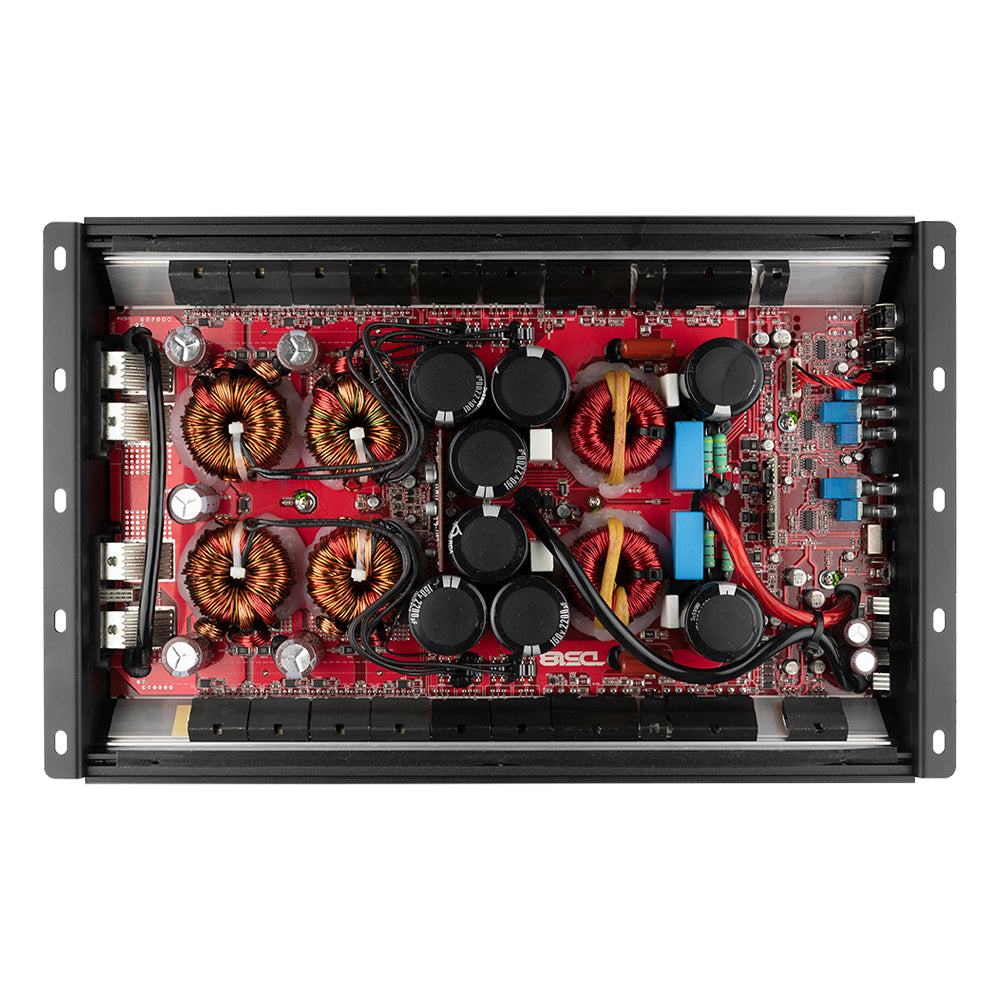 HOOLIGAN KO 1 Channel 5000W RMS Mono Amplifier with Voltmeter - 1 Ohm Stable, High Power Car Audio Amp, Made in Korea (Black) - Perfect for Car Audio Systems, Bass Boost & Subwoofer Installations