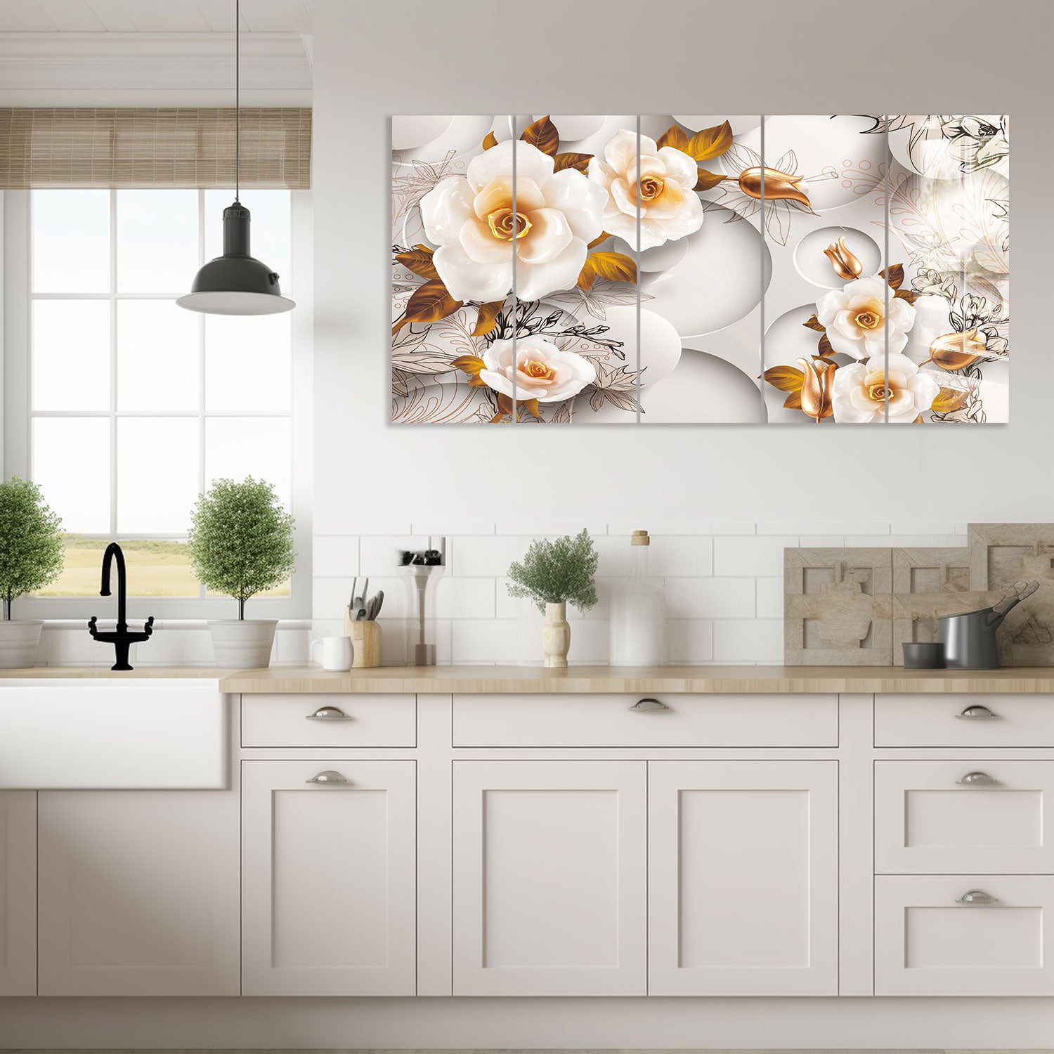 White Gold Roses - Premium Artificial Silk Roses for Home Decor, Wedding Bouquets & Romantic Gifts