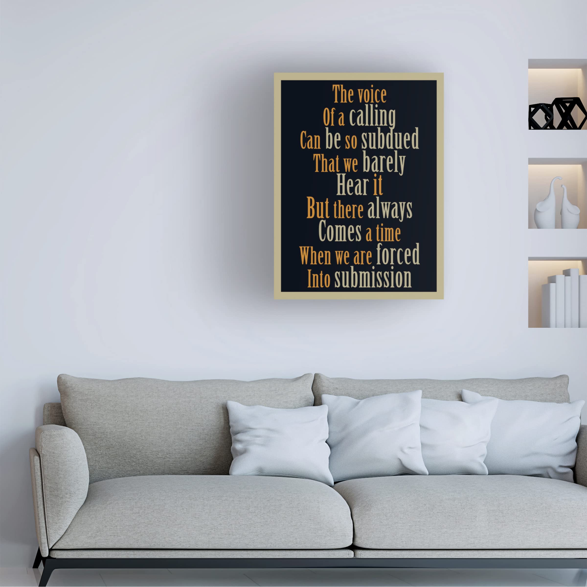 Richard Homawoo 'Calling Word Art' Canvas Wall Decor - Modern Inspirational Home & Office Artwork for Living Room, Bedroom, or Workspace