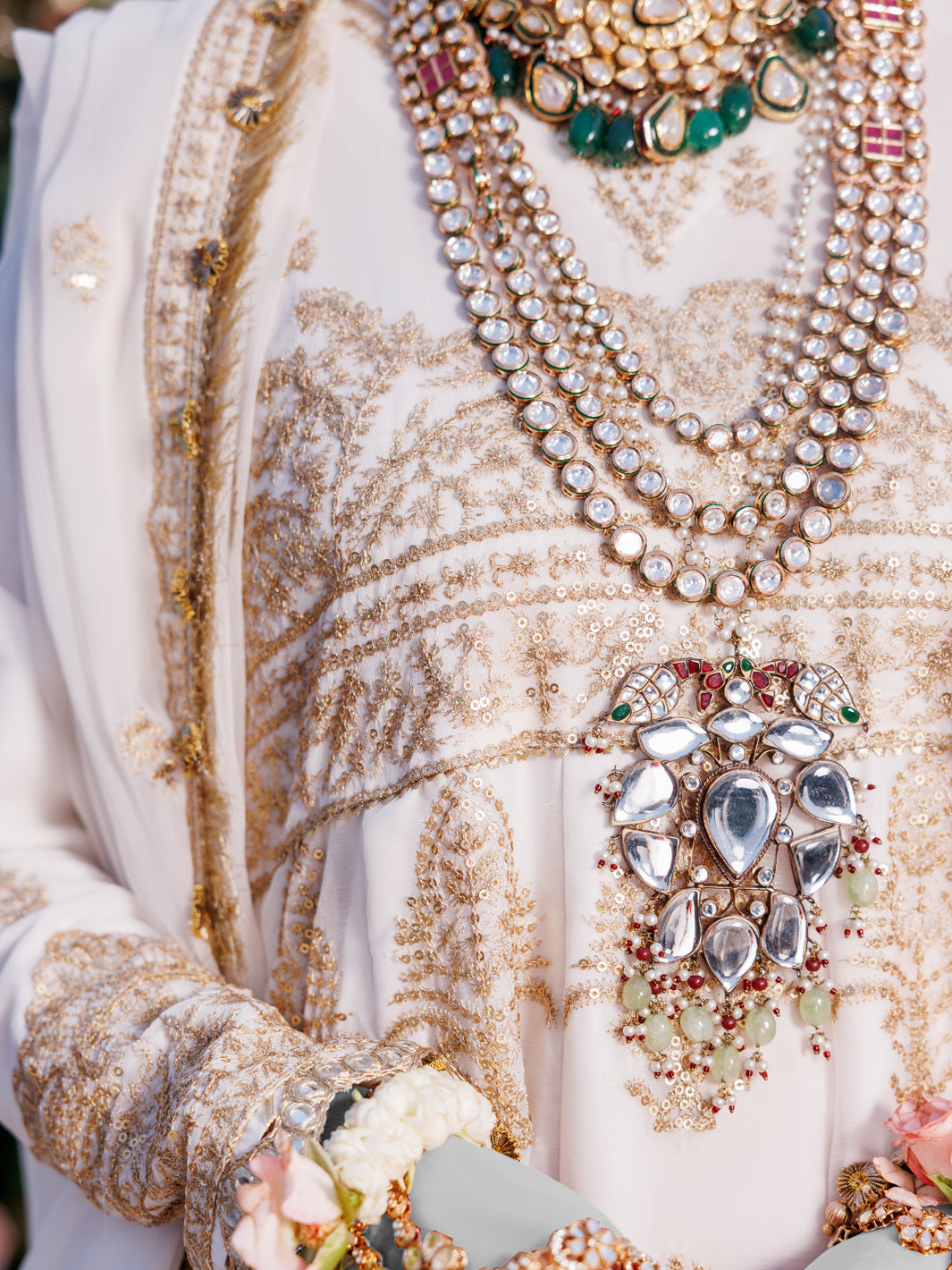 Elegant Chiffon Off-White Embroidered Suit by J. Junaid Jamshed | Perfect for Weddings, Parties & Formal Occasions
