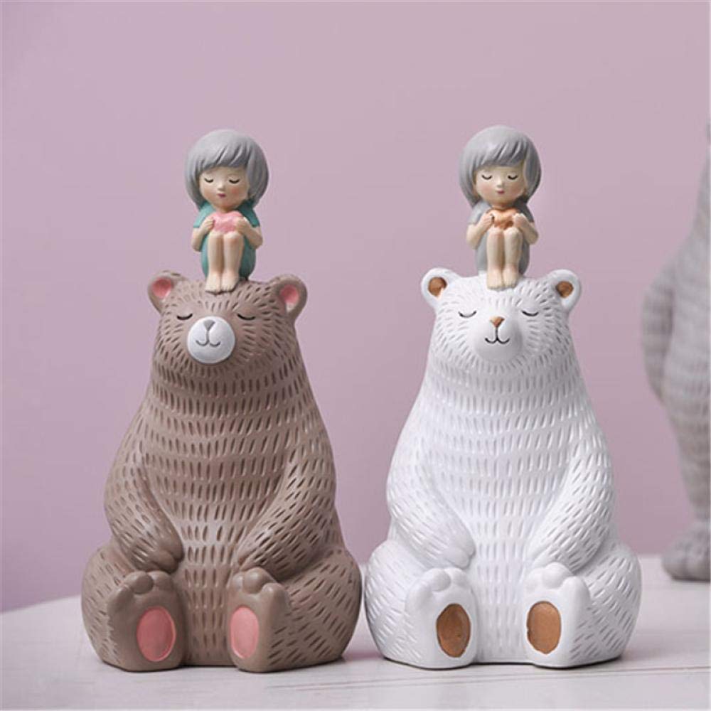 Stylish Nordic Resin Bear Statue - Cute Home Decor Sculpture for Living Room, Bedroom & Desktop | Perfect for Cozy Home Accents & Gift Giving