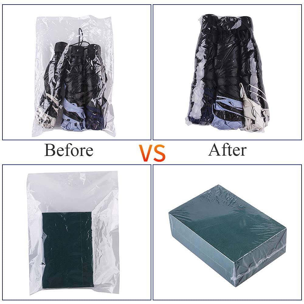 100PCS Clear Heat Shrink Wrap Bags 14.5x24cm - DIY Packaging for Homemade Candles, Bath Bombs, Gifts & Crafts - Waterproof, Durable Shrink Film for Small Business & Home Use