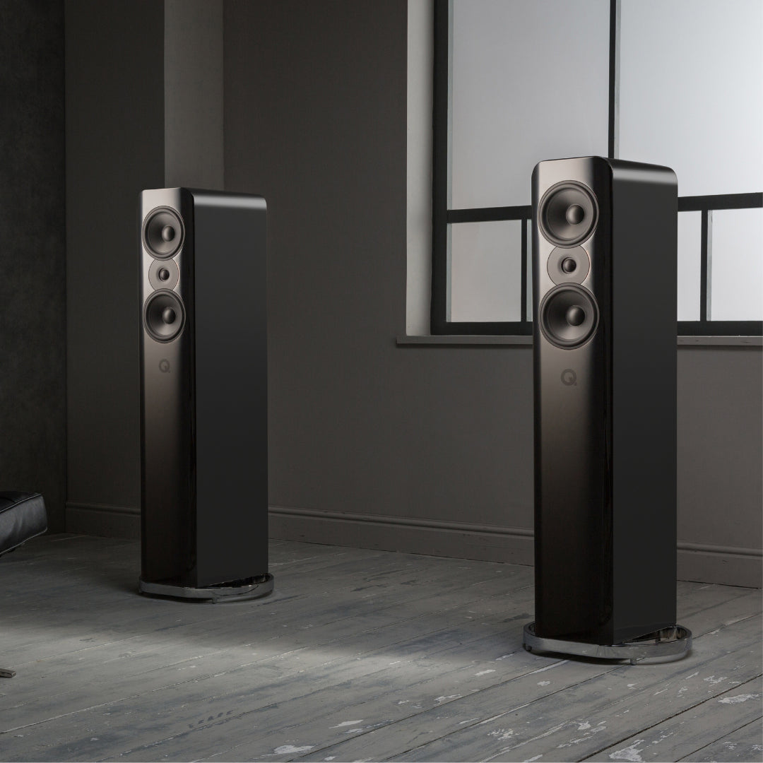 Q Acoustics Concept 500 High-End Floorstanding Speakers (Pair) - Premium Home Theater & Audiophile Sound System for Living Room, Studio & Music Lovers