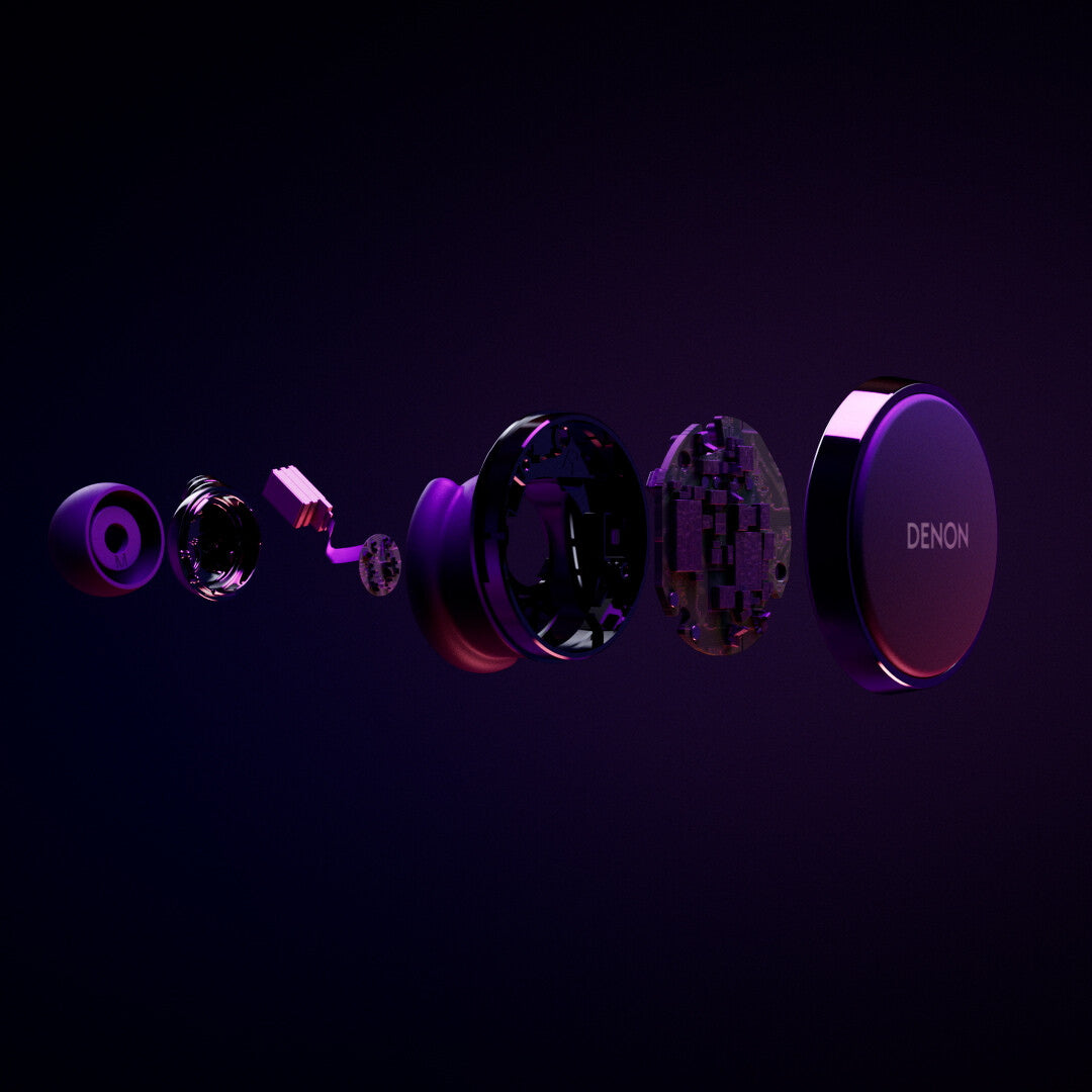 Denon PerL Pro True Wireless Earbuds - Premium Noise Cancelling Bluetooth Earbuds with Hi-Res Audio for Gym, Travel & Work