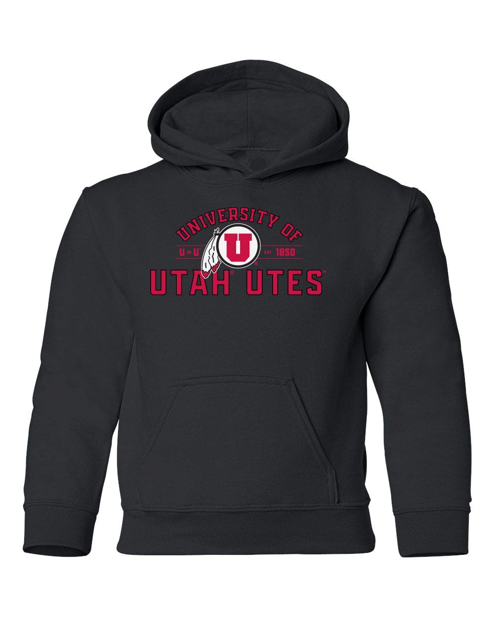 CornBorn Kids Utah Utes Youth Hooded Sweatshirt - Soft & Warm Pullover Hoodie for Boys & Girls - Perfect for School, Game Day & Outdoor Activities