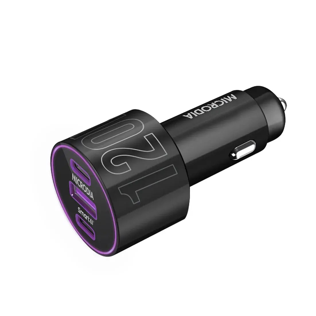 MICRODIA POWERHouse™ QC4.0 + Dual PD3.0 120W Fast Car Charger Adapter - Supercharge Your Phone & Laptop on Road Trips & Commutes