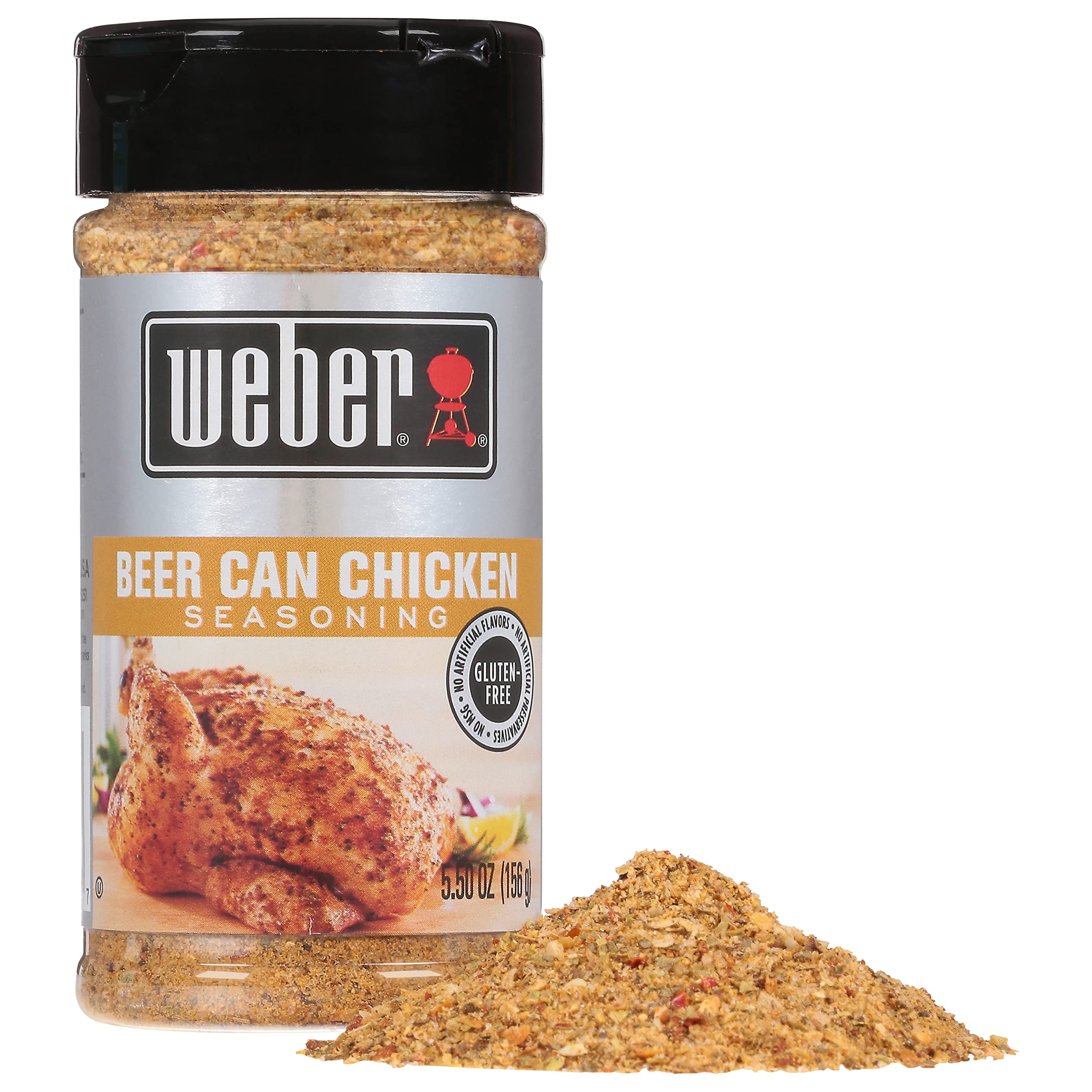 Weber Beer Can Chicken Seasoning - 5.5 oz BBQ Spice Rub Shaker for Grilling, Roasting & Smoking - Perfect for Chicken, Turkey & Pork