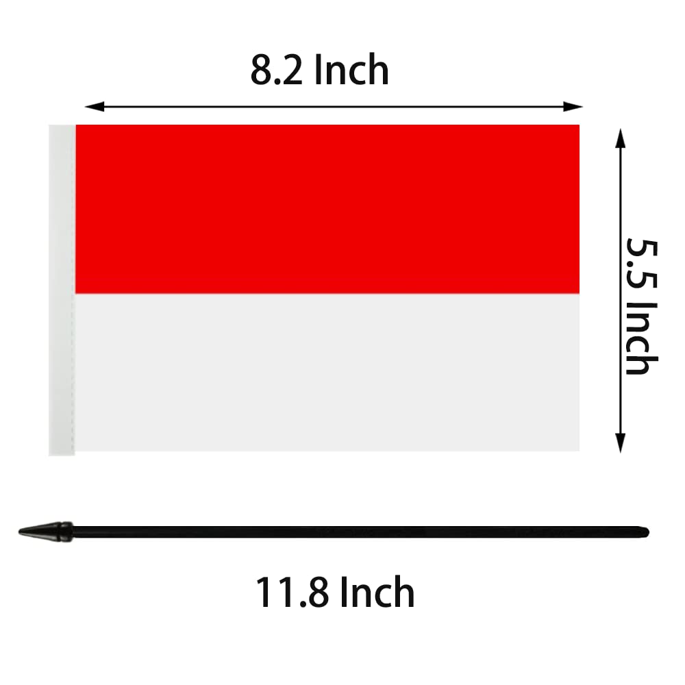 Mini USA & Indonesia Friendship Desk Flags Set - American & Indonesian Miniature Table Flags for Office, Home Decor, Diplomatic Gifts - Perfect for International Events, Cultural Displays & Patriotism