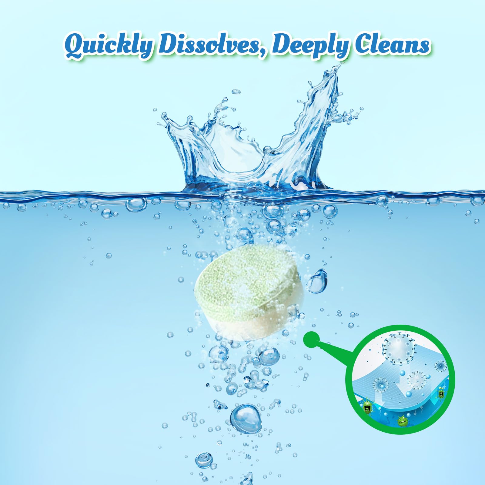**24 Pack Garbage Disposal Cleaner Tablets - Deep Cleaning, Deodorizing & Descaling - Heavy Duty Grease, Grime & Limescale Remover - Mint Foaming Freshener for Kitchen Sink (1 Year Supply) - Eliminates Odors & Keeps Disposal Fresh**