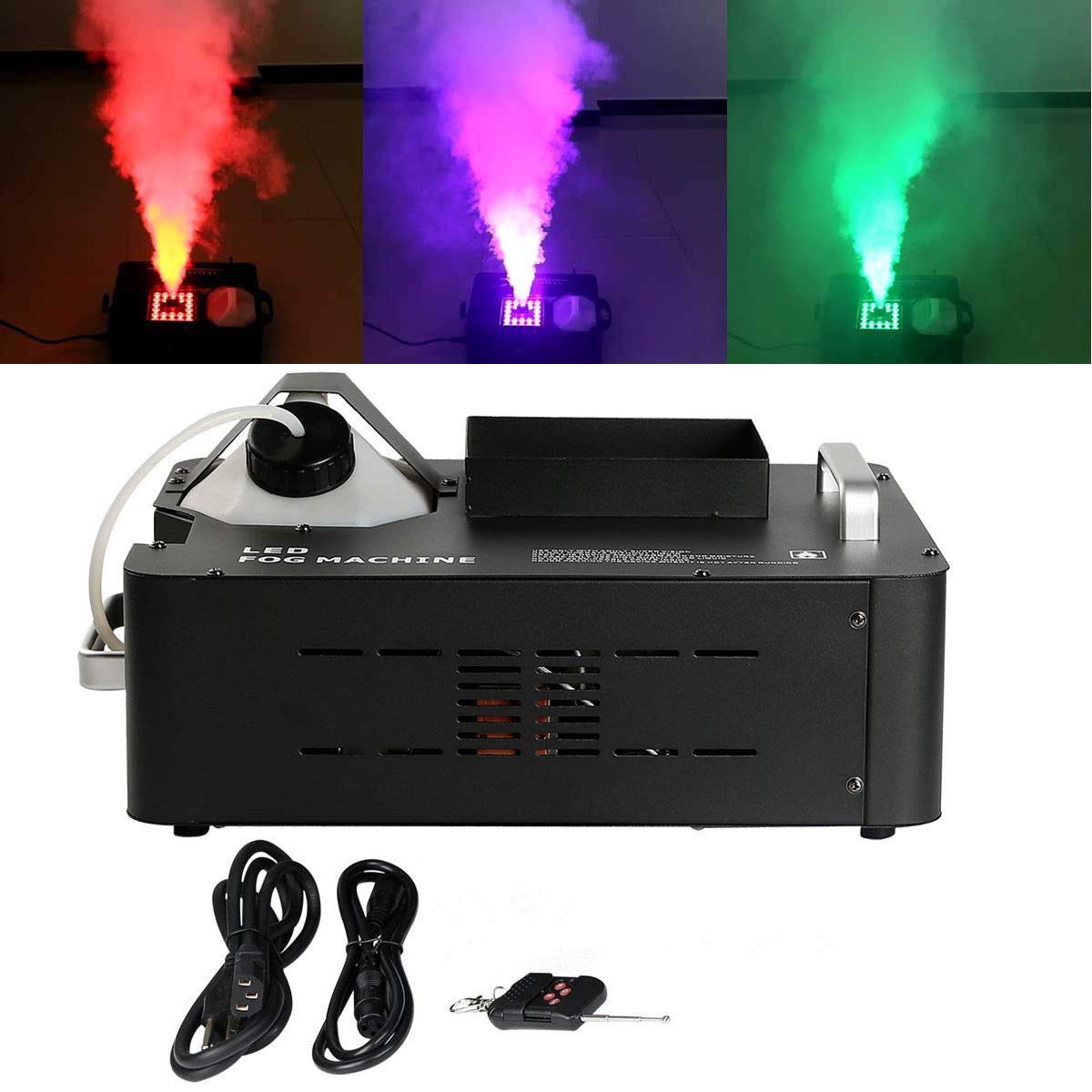 TC-Home 1500W 3-in-1 Stage Fog Machine with 24 LED Digital Display, DMX Control & Remote - Perfect for Concerts, DJ Shows, Halloween Parties & Theater Productions
