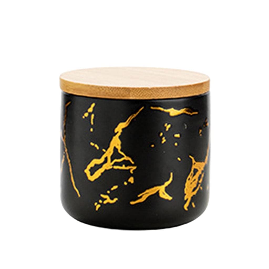 Modern Ceramic Sugar Bowl with Lid - Airtight Storage Jar for Sugar, Coffee, Tea & Dry Food - Elegant Black Pantry Organizer for Home Kitchen & Dining Room
