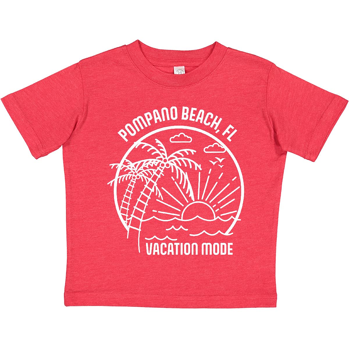 Inktastic Summer Vacation Mode Pompano Beach Florida Toddler T-Shirt - Cute Florida Beach Outfit for Toddlers, Boys & Girls