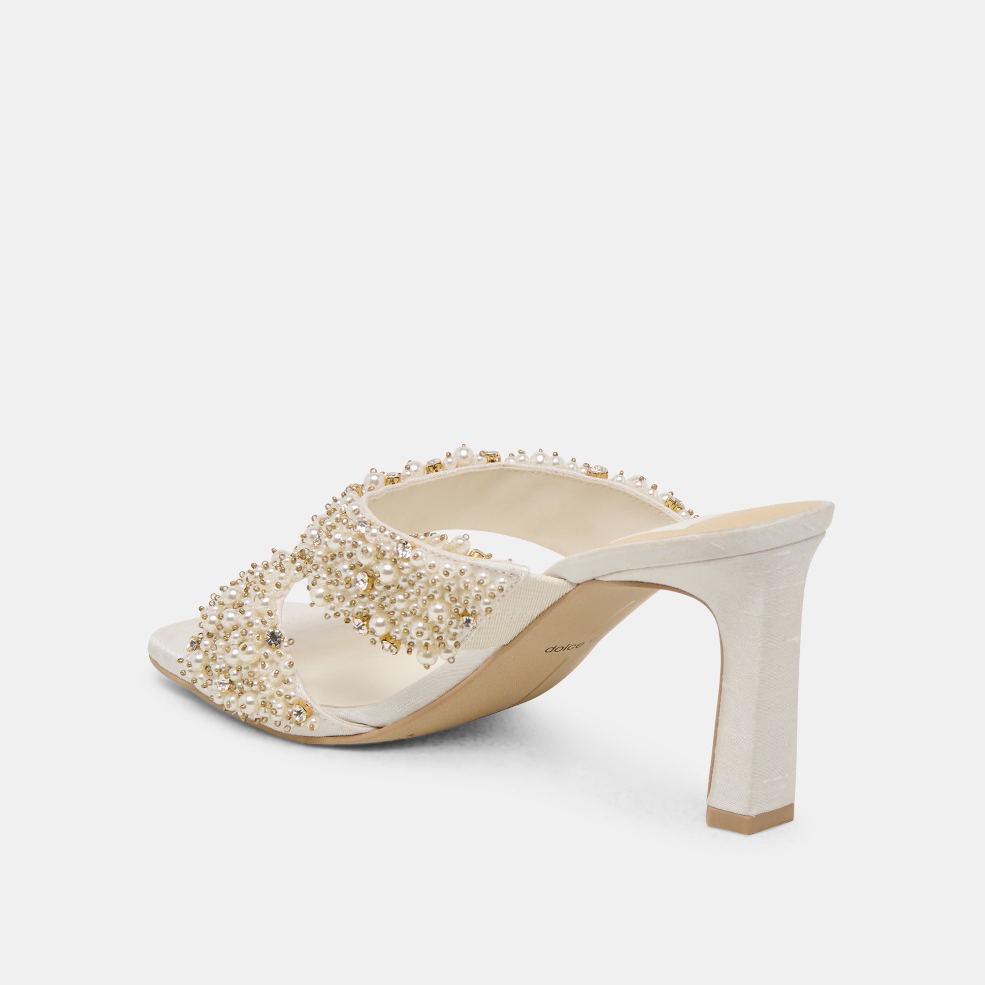 GITEL Rhinestone Heels for Women - Elegant Ivory Crystal Embellished High Heels for Parties, Weddings & Special Occasions