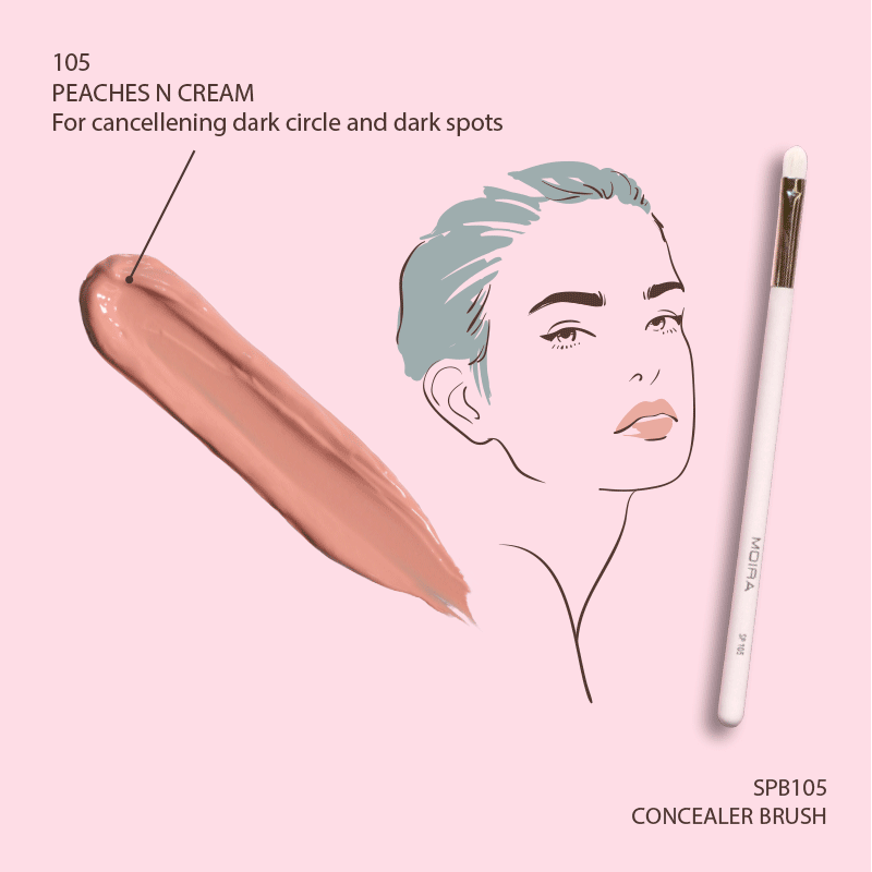 Lavish Color Correcting Concealer - 105 Peaches N Cream - Brightens & Corrects Dark Circles - Preorder Now for Flawless Makeup & Under Eye Coverage - Perfect for Daily Use & Special Occasions