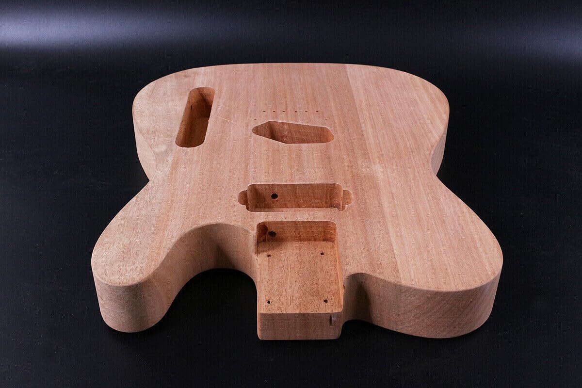 Premium Mahogany T-Style Electric Guitar Body Blank - Unfinished Solid Wood Replacement for DIY Guitar Projects | Perfect for Custom Builds, Upgrades & Luthier Work