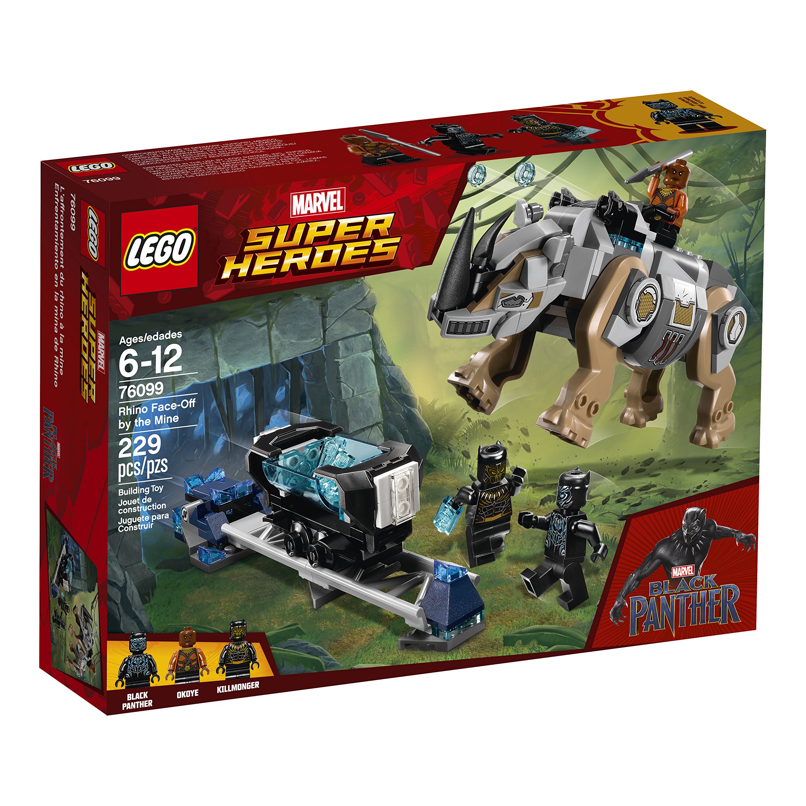 LEGO Marvel Super Heroes Rhino Face-Off 76099 Building Kit (229 Pieces) - Superhero Toy Set for Kids, Creative Play & Collectible Marvel Gift for Boys & Girls Ages 6+ - Perfect for Birthday, Christmas & Role-Playing Adventures