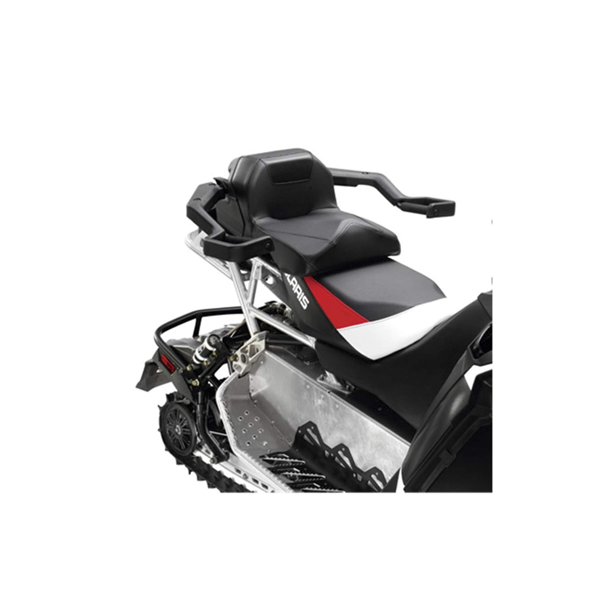 Polaris Snowmobile Lock & Ride Convertible Passenger Seat with Hand Warmer Kit - Comfortable & Secure Riding for Winter Adventures