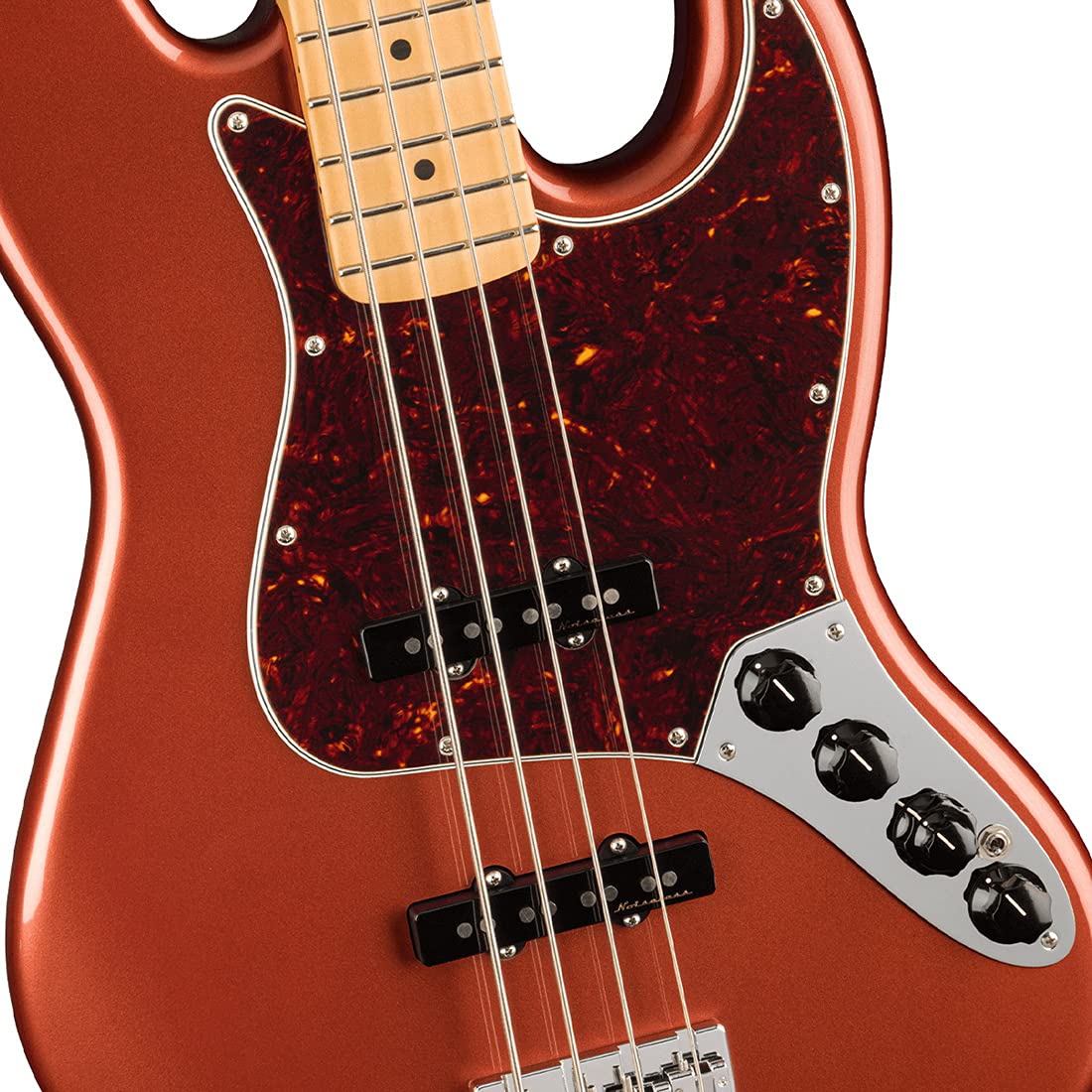 Fender Player Plus Jazz Bass Guitar - Aged Candy Apple Red Finish, Maple Fingerboard | Professional Electric Bass for Recording, Live Performances & Studio Sessions