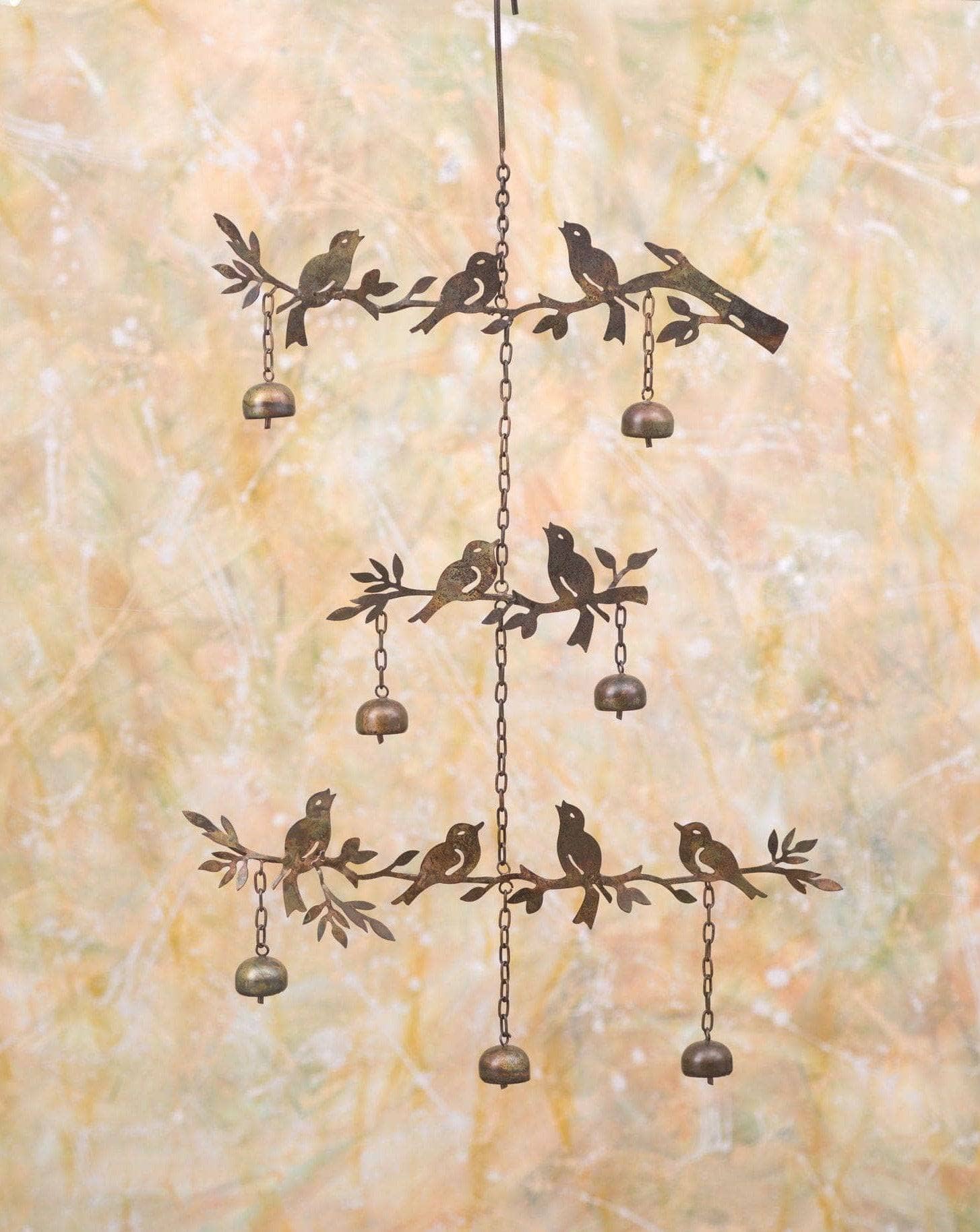 Birds and Branches Wind Chime - Handcrafted Outdoor Garden Decor with Soothing Melodies for Patio, Porch & Backyard Relaxation