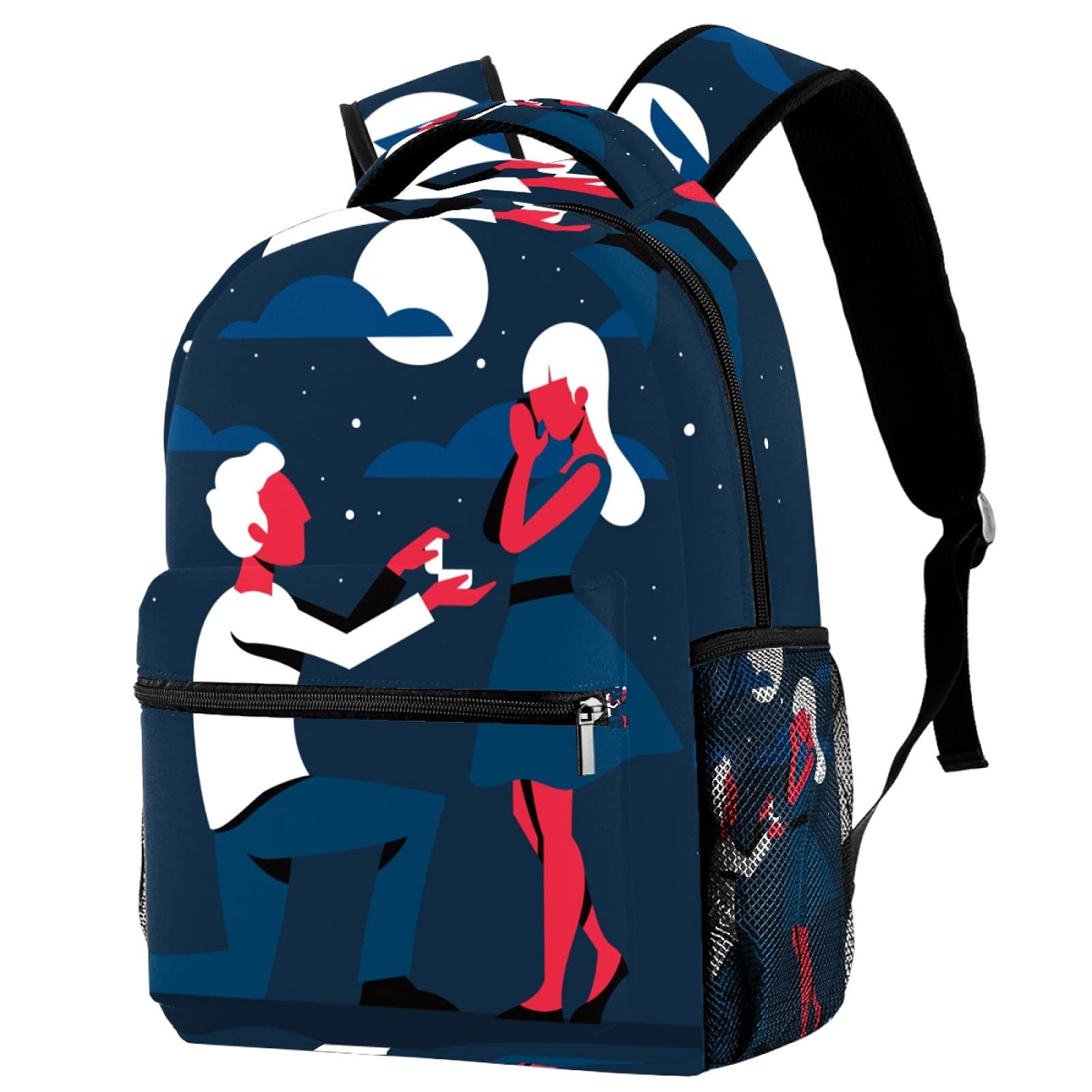Marry Me Travel Laptop Backpack for Couples - Waterproof Large College Bookbag with USB Charging Port, Perfect for Honeymoon Trips & School - Romantic Gift for Him & Her