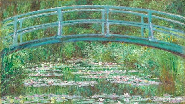 Claude Monet The Japanese Footbridge (1899) - Famous Impressionist Art Print for Home & Office Decor