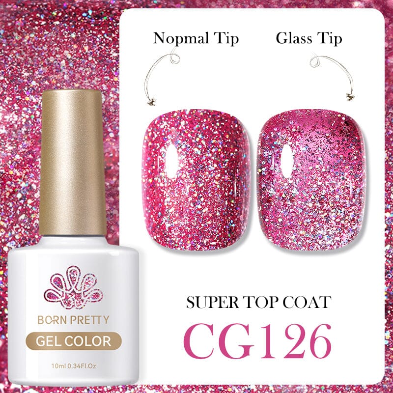 Silky White Series Glitter Gel Nail Polish - CG126 (10ml) for Manicure & Pedicure | Long-Lasting Shine for Nail Art & Salon Use