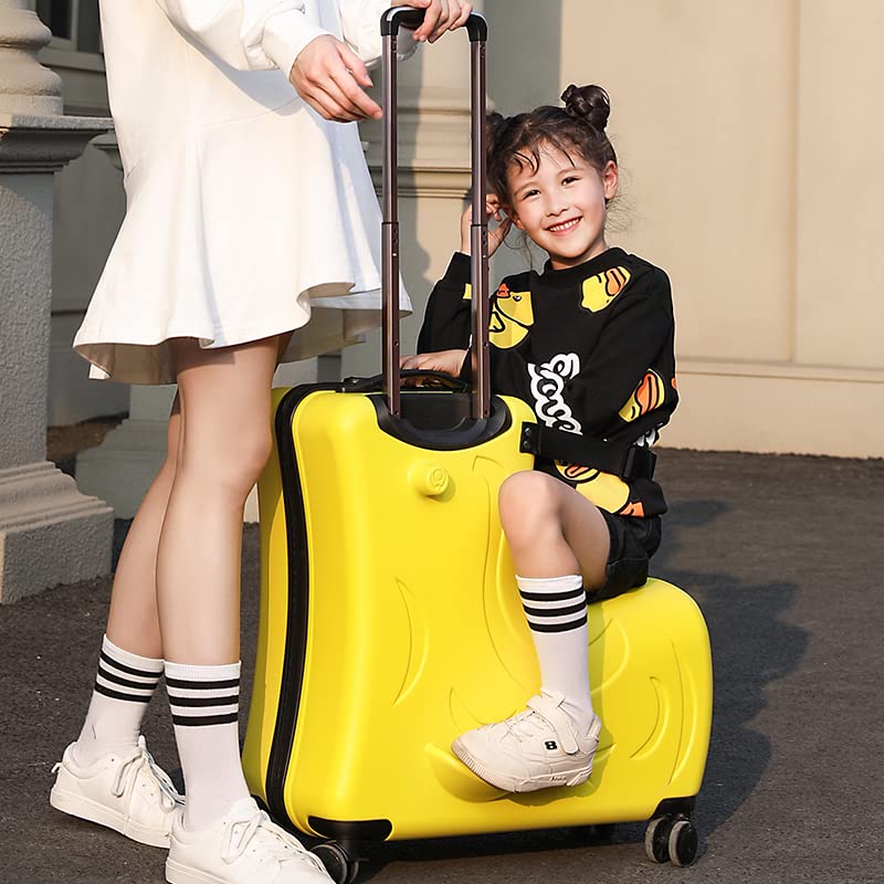 AOWEILA All-in-One Baby Travel Carrier & Ride-On Suitcase - Lightweight Stroller Replacement with Safety Harness & Easy Pull Handle for Toddlers - Perfect for Airports, Shopping & Family Trips