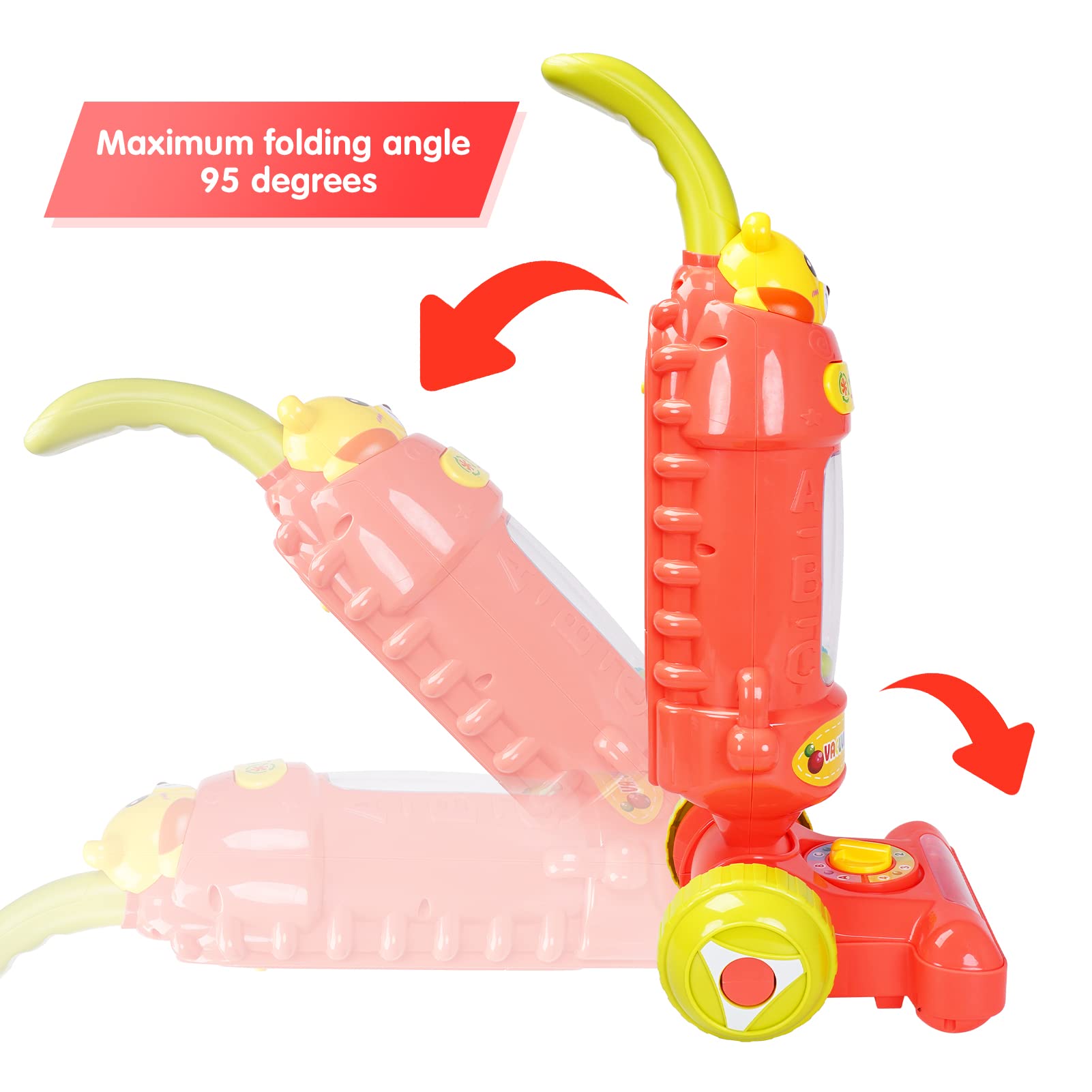FS Toy Vacuum Cleaner for Kids Ages 2-4 - Realistic Pretend Play Vacuum with Lights & Sounds - Educational Cleaning Toy Set for Toddlers - Perfect Gift for 2 3 4 Year Old Boys & Girls - Fun Indoor Play for Preschool Learning & Housekeeping Role Play