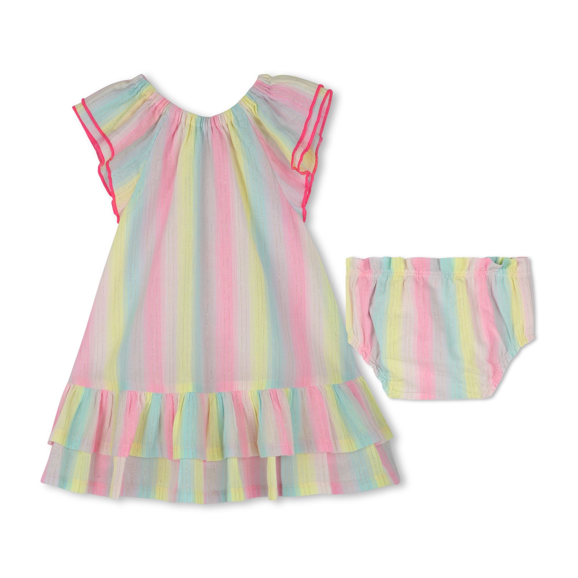Billieblush Dress & Bloomers Set for Girls - Multicolor Outfit for Parties, Photos & Special Occasions
