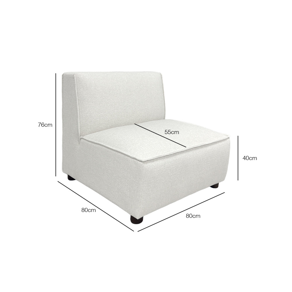 Bruno Armless Modular Chair - Modern Stackable Accent Chair for Living Room, Office, or Dining Room - Lightweight & Space-Saving Design for Small Spaces