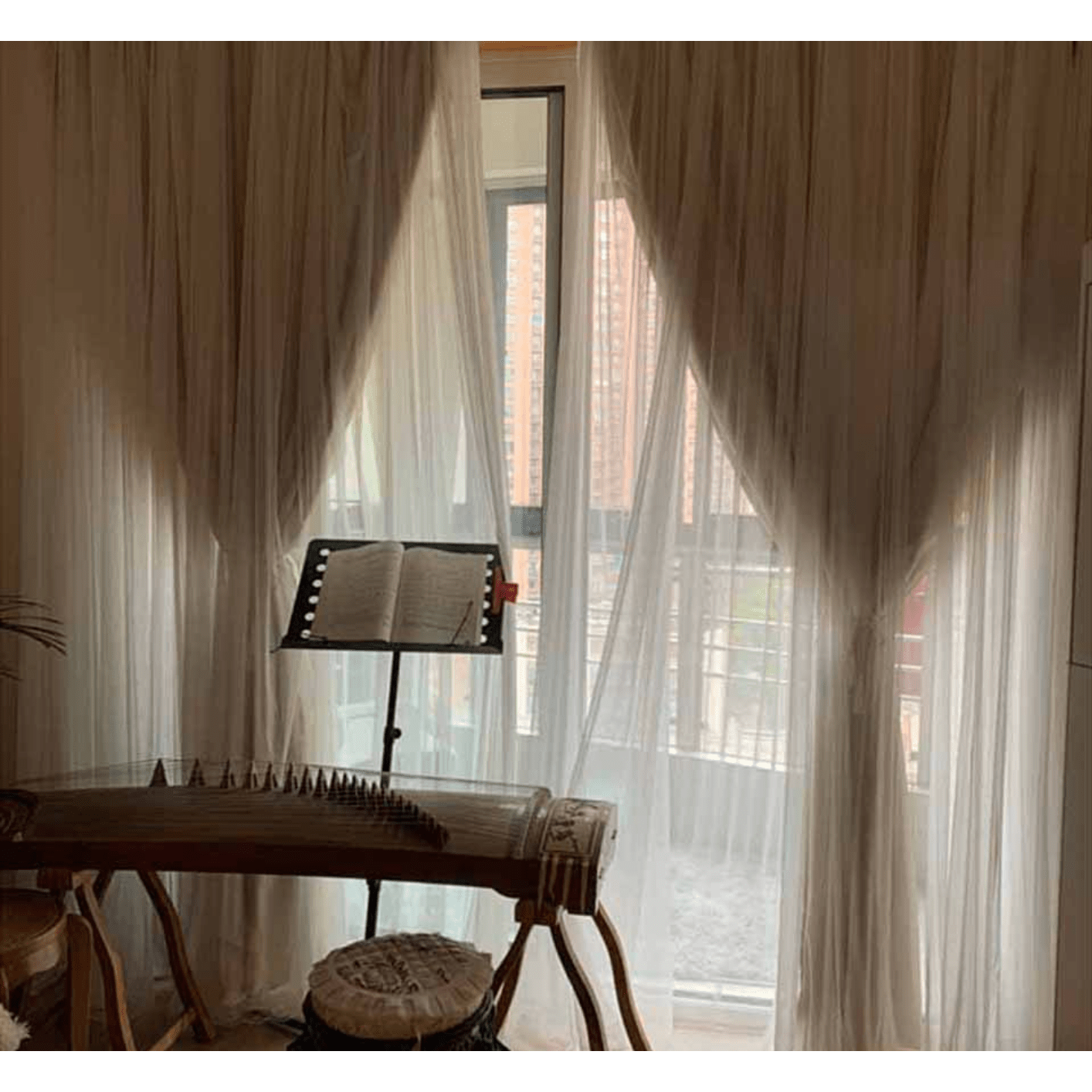 Luxury Veil Curtain - Soft Sheer Window Drapes in Pink, Beige, Blue & White | Elegant Home Decor for Living Room, Bedroom & Wedding Decorations