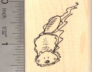 Beaver Rubber Stamp - Handmade Wooden Stamp for DIY Crafts, Scrapbooking & Card Making | Perfect for Nature Lovers & Stationery Enthusiasts