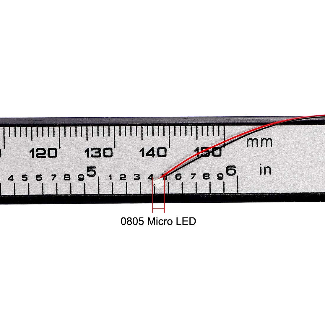 uxcell 5pcs Prewired 0805 Orange SMD LED Lights - 6-18V DC Micro Wired LEDs with Resistor for Circuit Boards, DIY Electronics & Small Lighting Projects