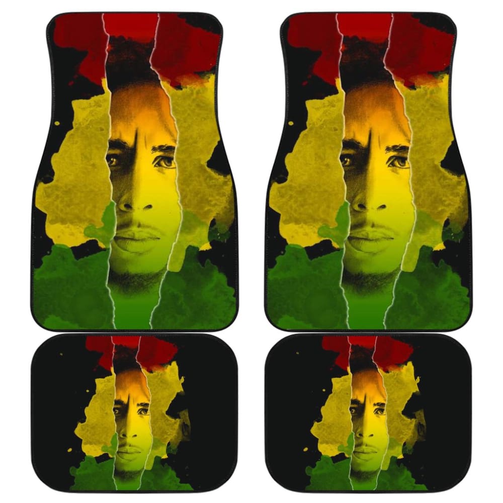 Bob Marley Inspired Car Floor Mats - Non-Slip, Durable & Stylish for Jeep, SUV, Sedan | Perfect for Music Lovers & Reggae Fans
