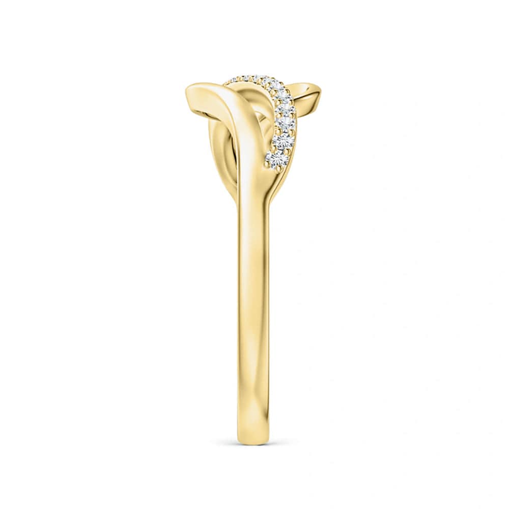 Lab Grown Diamond Swirl Twist Promise Ring for Women - 14K White Gold Engagement Band, Ethical & Affordable Jewelry Gift for Anniversary, Valentine's Day or Proposal