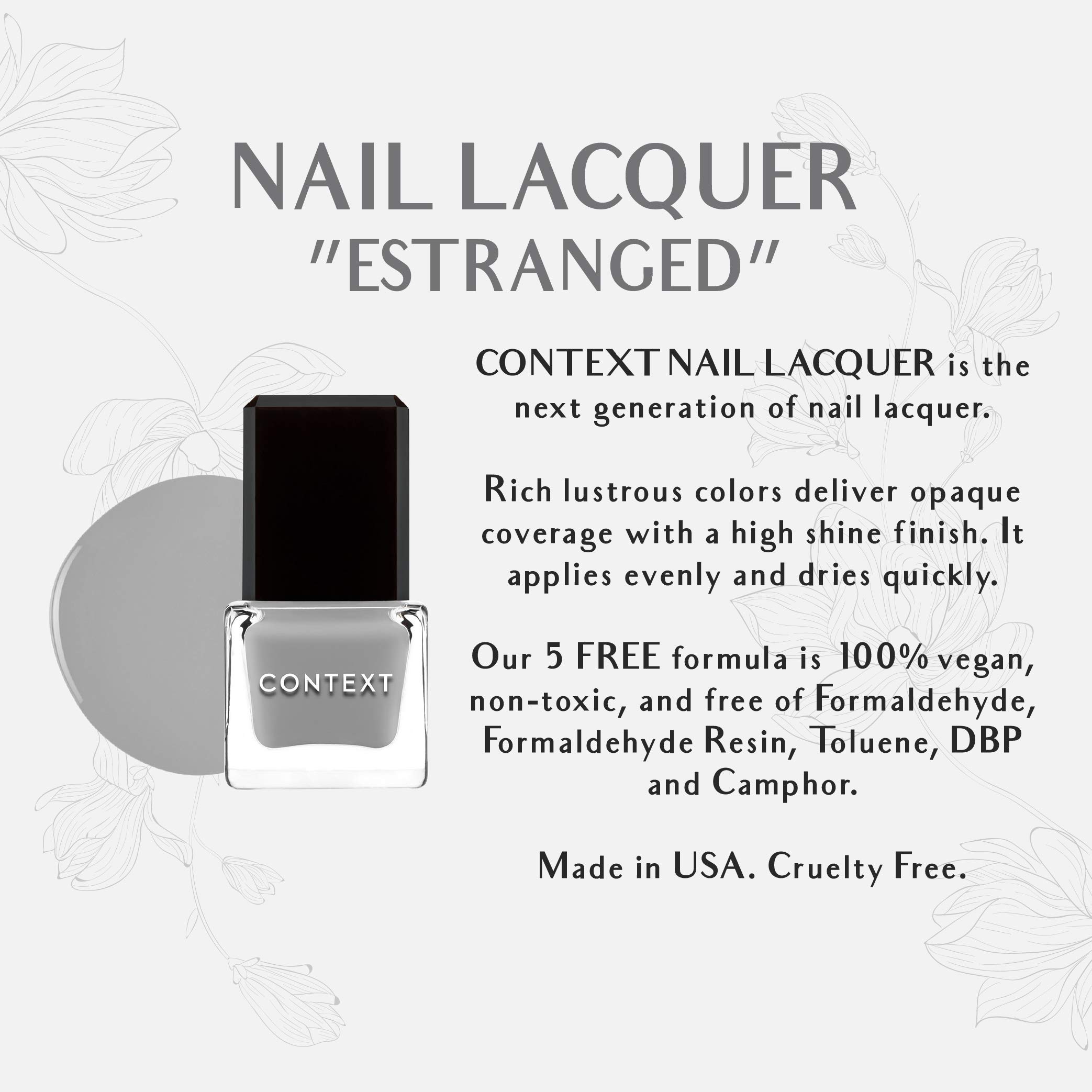 Non-Toxic Nail Polish for Women & Kids - CONTEXT SKIN Vegan Nail Lacquer (0.30 oz) | Safe Nail Art Polish for Teens, Manicures & Special Occasions